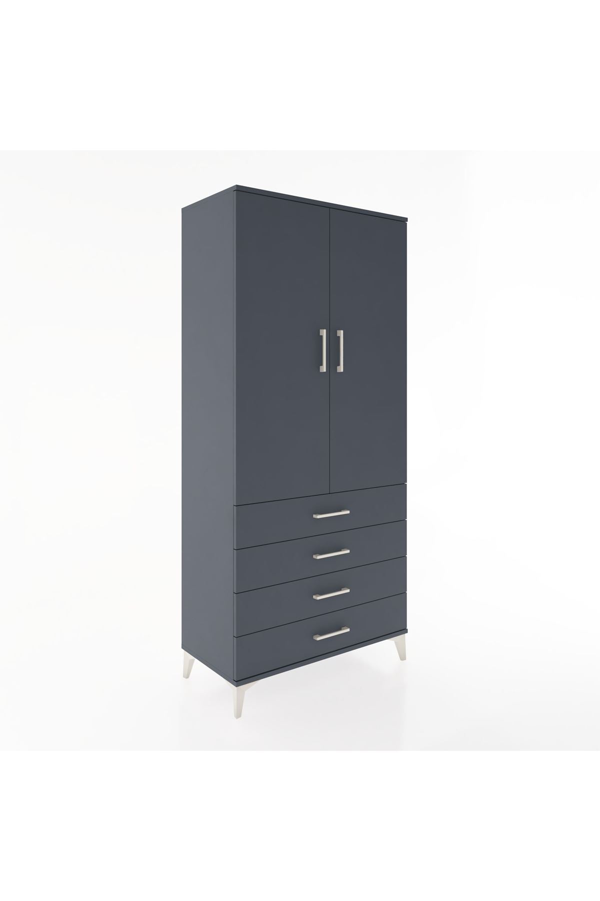 Hyperion Dolap 4 Raflı 4 Çekmeceli 2 Kapaklı 88x44x195 - S60M092V5B