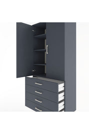 Hyperion Dolap 4 Raflı 4 Çekmeceli 2 Kapaklı 88x44x195 - S60M092V5B