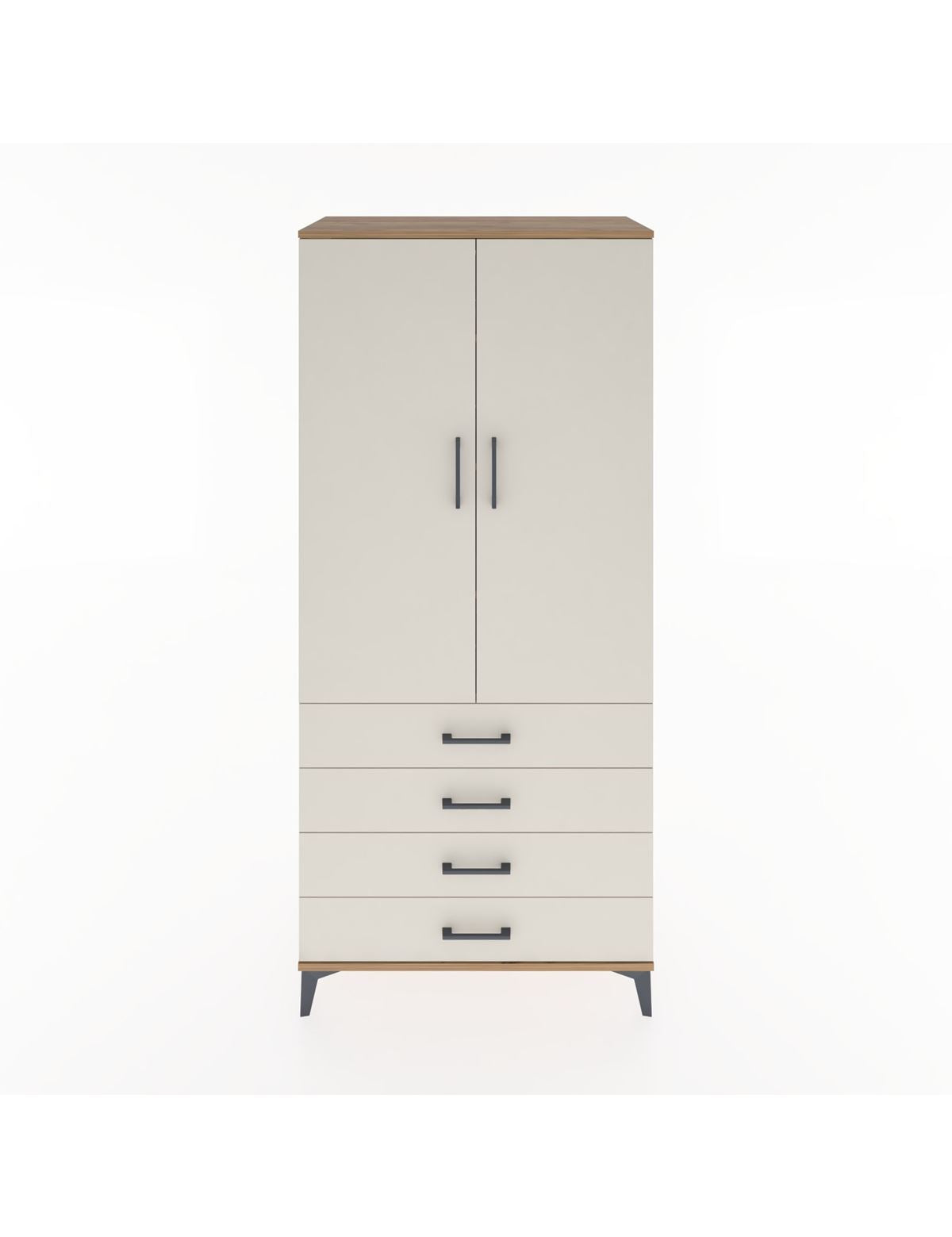 Hyperion Dolap 4 Raflı 4 Çekmeceli 2 Kapaklı 88x44x195 - S60M092V7B