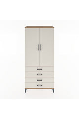 Hyperion Dolap 4 Raflı 4 Çekmeceli 2 Kapaklı 88x44x195