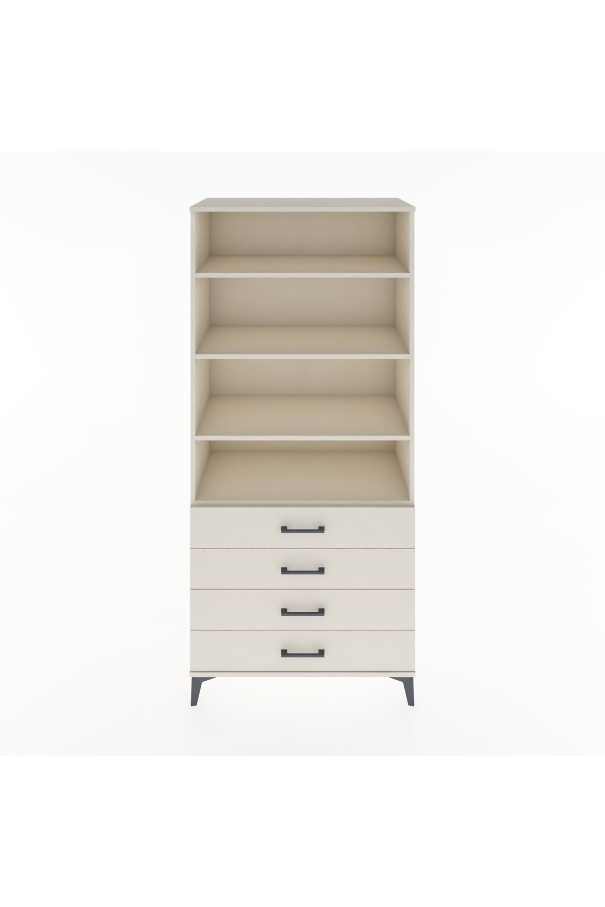 Hyperion Dolap 4 Raflı 4 Çekmeceli 88x44x195 - S60M093V1B