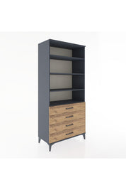 Hyperion Dolap 4 Raflı 4 Çekmeceli 88x44x195 - S60M093V6B
