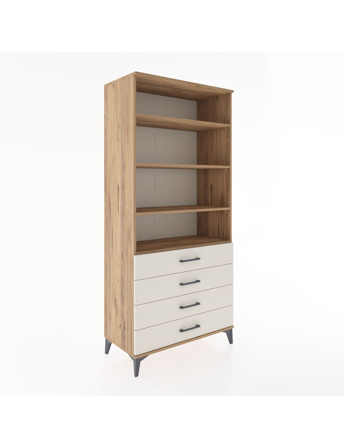 Hyperion Dolap 4 Raflı 4 Çekmeceli 88x44x195 - S60M093V7B