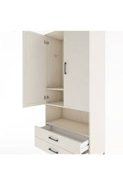 Hyperion Dolap 3 Raflı 2 Çekmeceli Tek Askılı 88x44x195 - S60M094V1B
