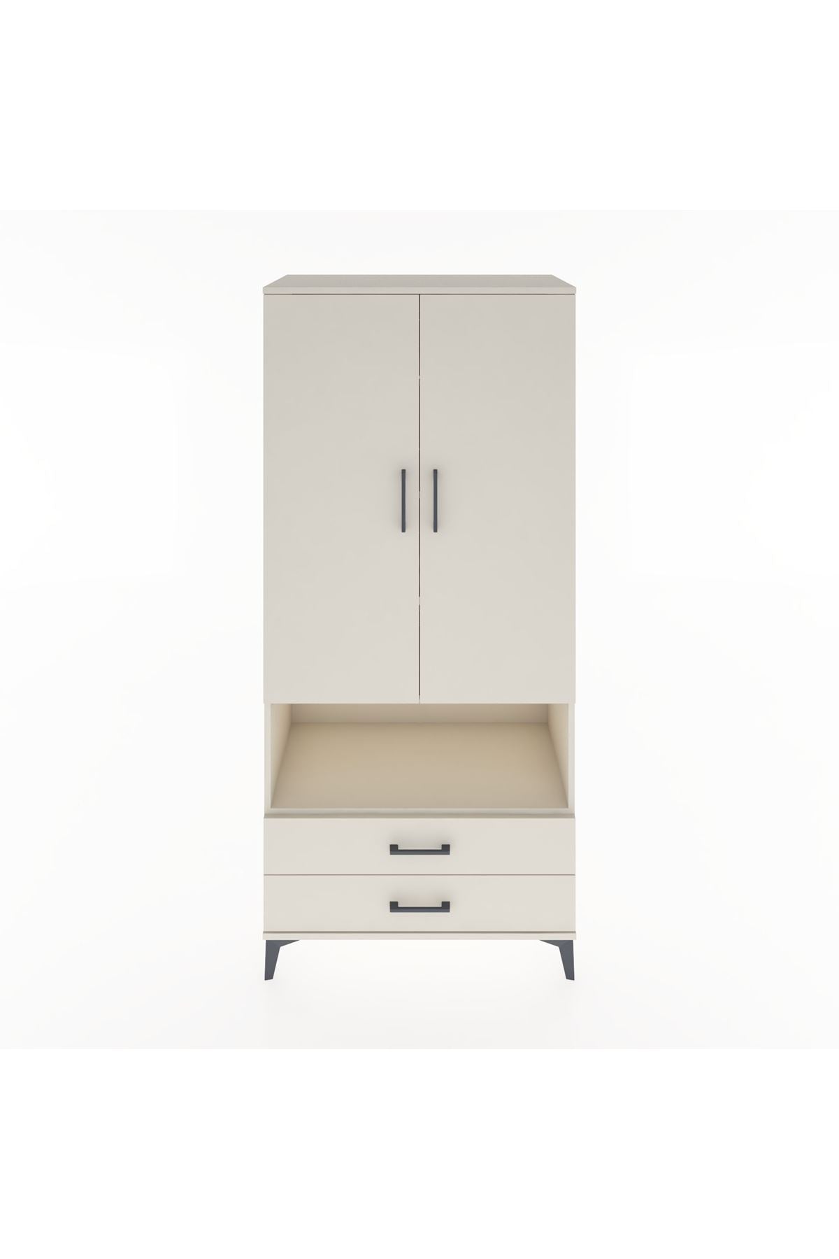Hyperion Dolap 5 Raflı 2 Çekmeceli 2 Kapaklı 88x44x195 - S60M095V1B