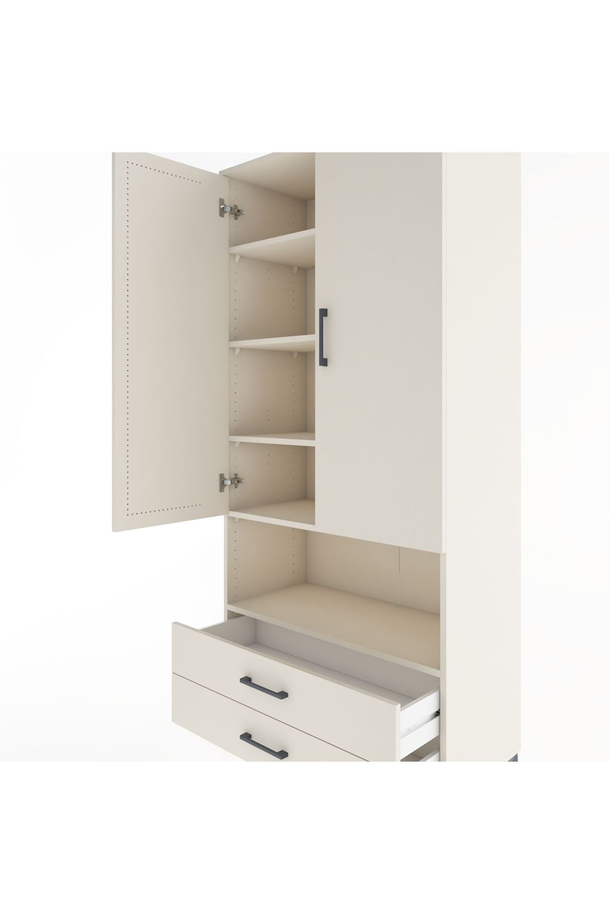 Hyperion Dolap 5 Raflı 2 Çekmeceli 2 Kapaklı 88x44x195 - S60M095V1B