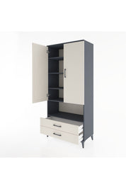 Hyperion Dolap 5 Raflı 2 Çekmeceli 2 Kapaklı 88x44x195 - S60M095V4B