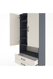 Hyperion Dolap 5 Raflı 2 Çekmeceli 2 Kapaklı 88x44x195 - S60M095V4B