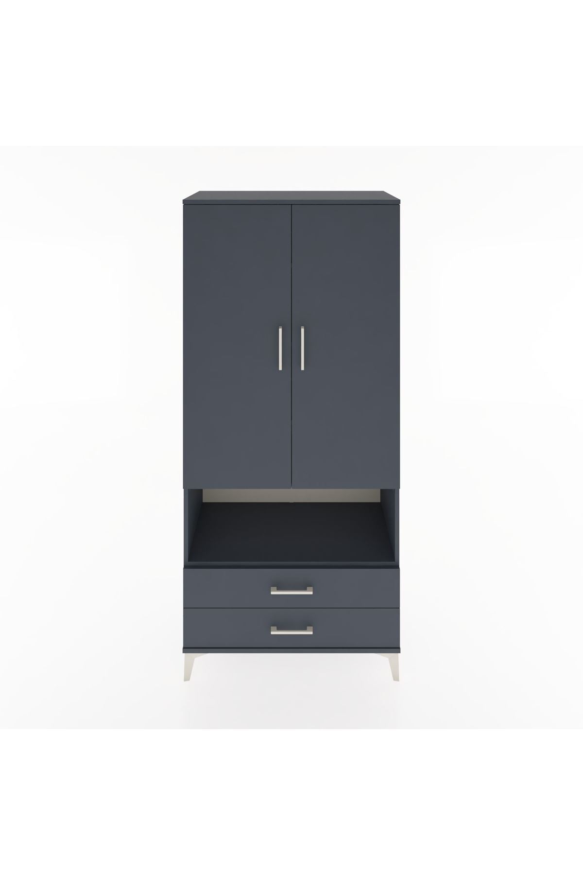 Hyperion Dolap 5 Raflı 2 Çekmeceli 2 Kapaklı 88x44x195 - S60M095V5B