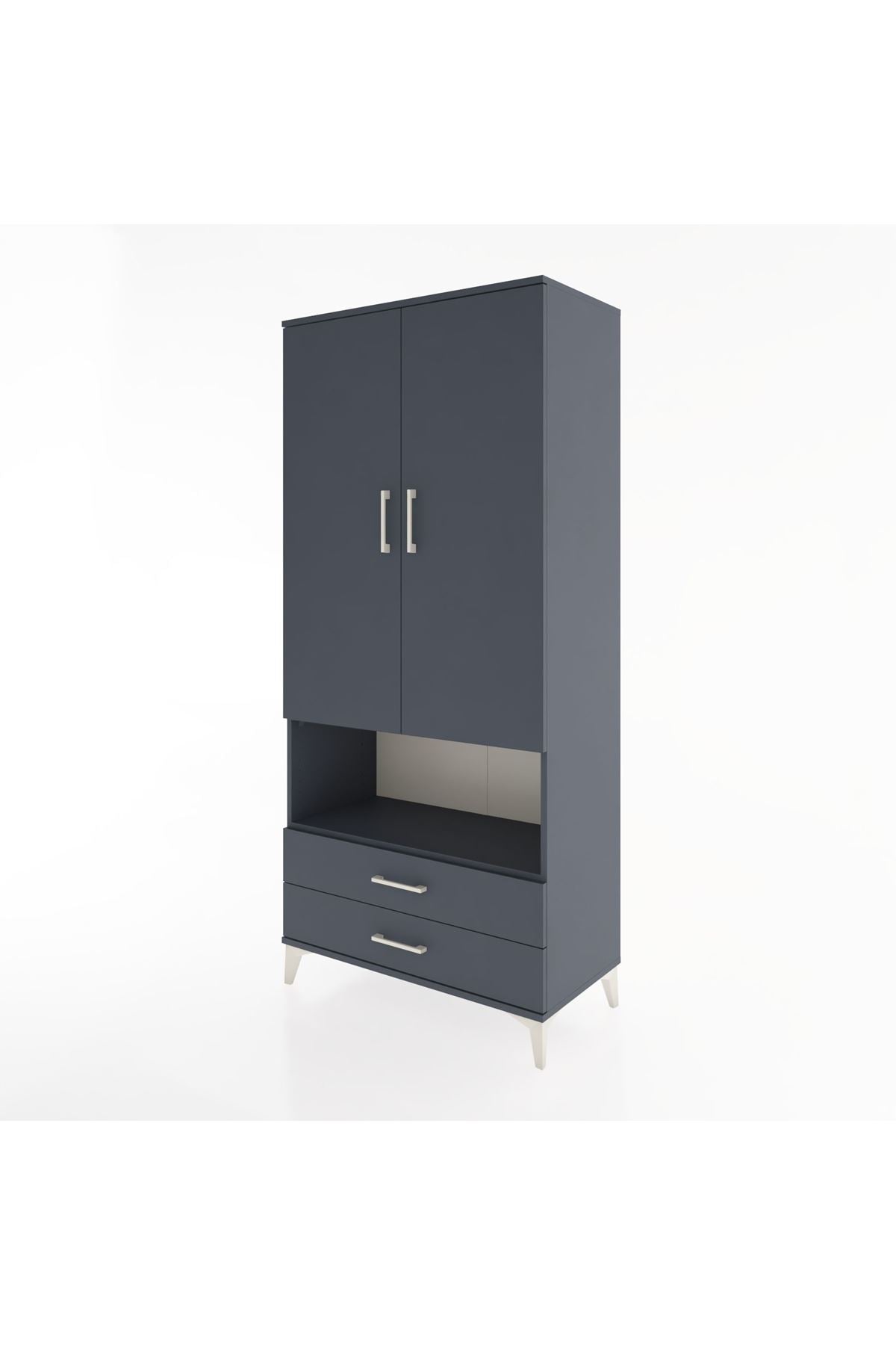 Hyperion Dolap 5 Raflı 2 Çekmeceli 2 Kapaklı 88x44x195 - S60M095V5B