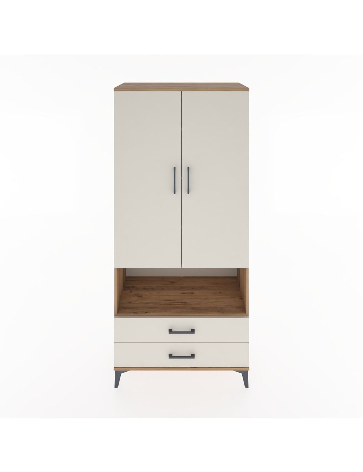 Hyperion Dolap 5 Raflı 2 Çekmeceli 2 Kapaklı 88x44x195 - S60M095V7B