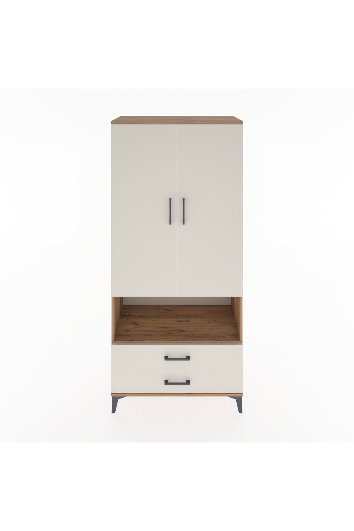 Hyperion Dolap 5 Raflı 2 Çekmeceli 2 Kapaklı 88x44x195 - S60M095V7B