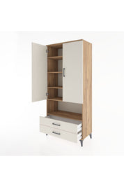 Hyperion Dolap 5 Raflı 2 Çekmeceli 2 Kapaklı 88x44x195 - S60M095V7B