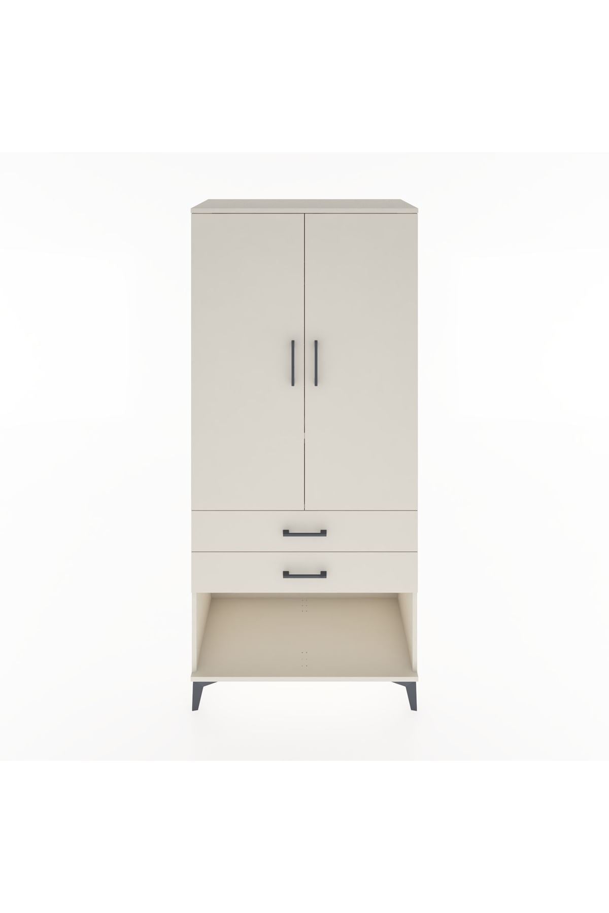 Hyperion Dolap 2 Raflı 2 Çekmeceli Tek Askılı 88x44x195 - S60M096V1B