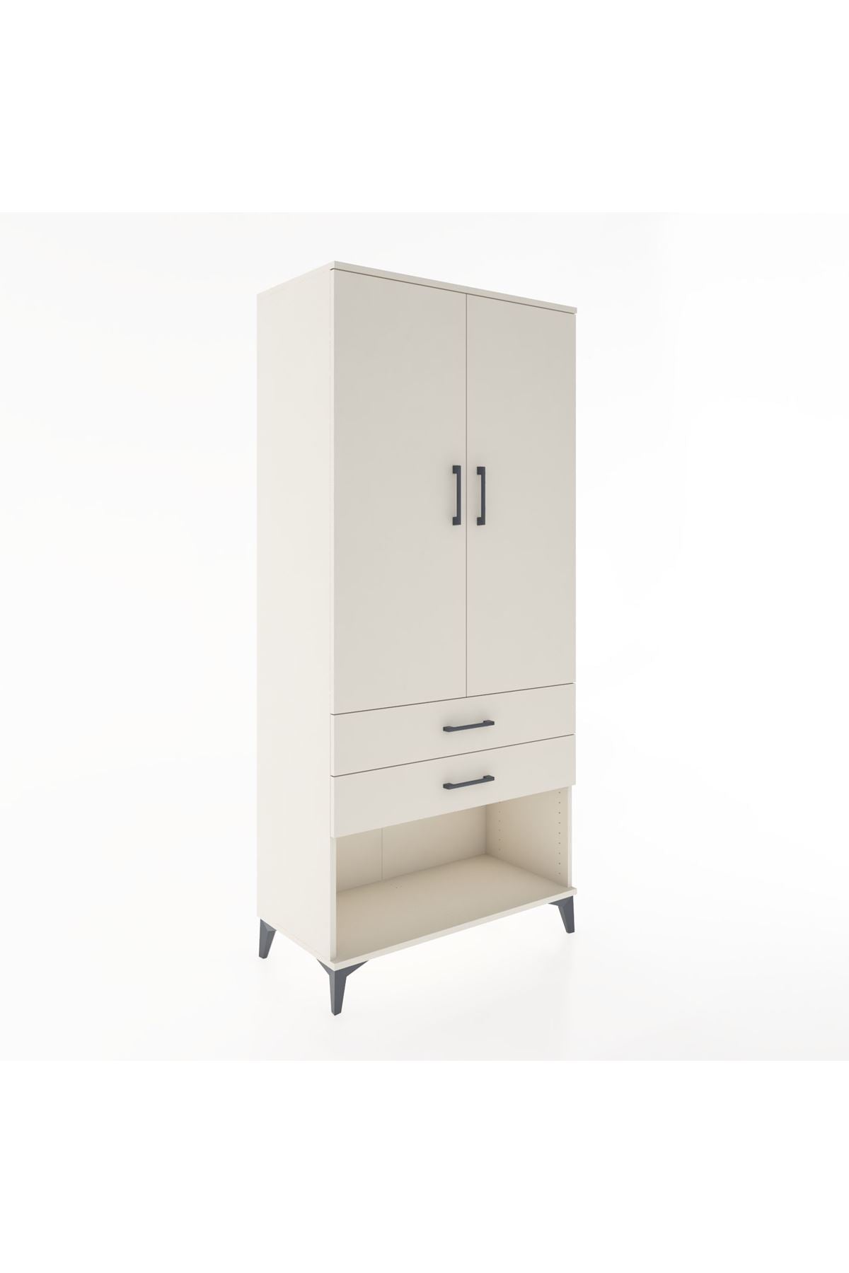 Hyperion Dolap 2 Raflı 2 Çekmeceli Tek Askılı 88x44x195 - S60M096V1B