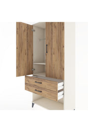 Hyperion Dolap 2 Raflı 2 Çekmeceli Tek Askılı 88x44x195 - S60M096V3B