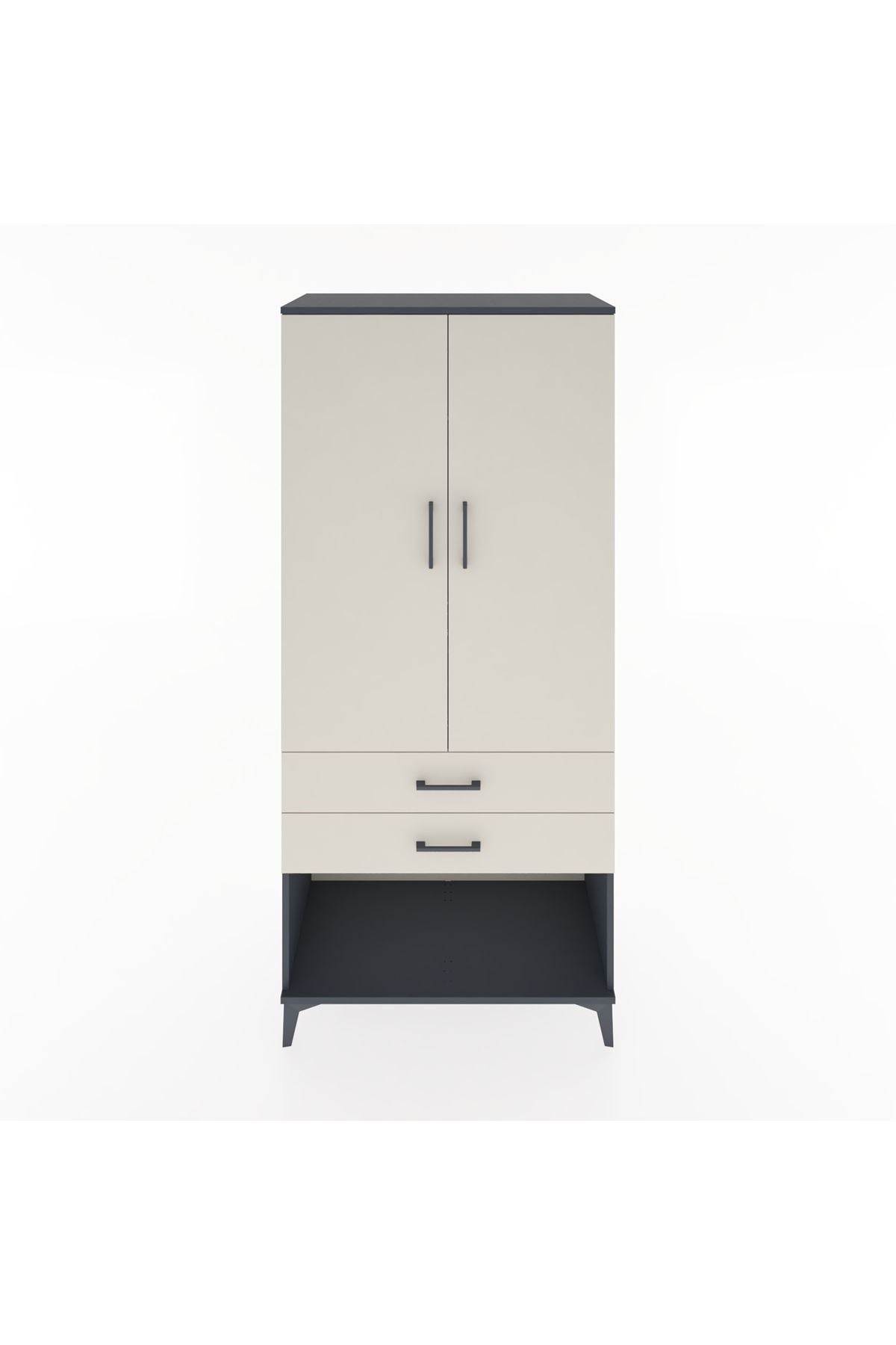 Hyperion Dolap 2 Raflı 2 Çekmeceli Tek Askılı 88x44x195 - S60M096V4B