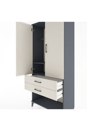Hyperion Dolap 2 Raflı 2 Çekmeceli Tek Askılı 88x44x195 - S60M096V4B