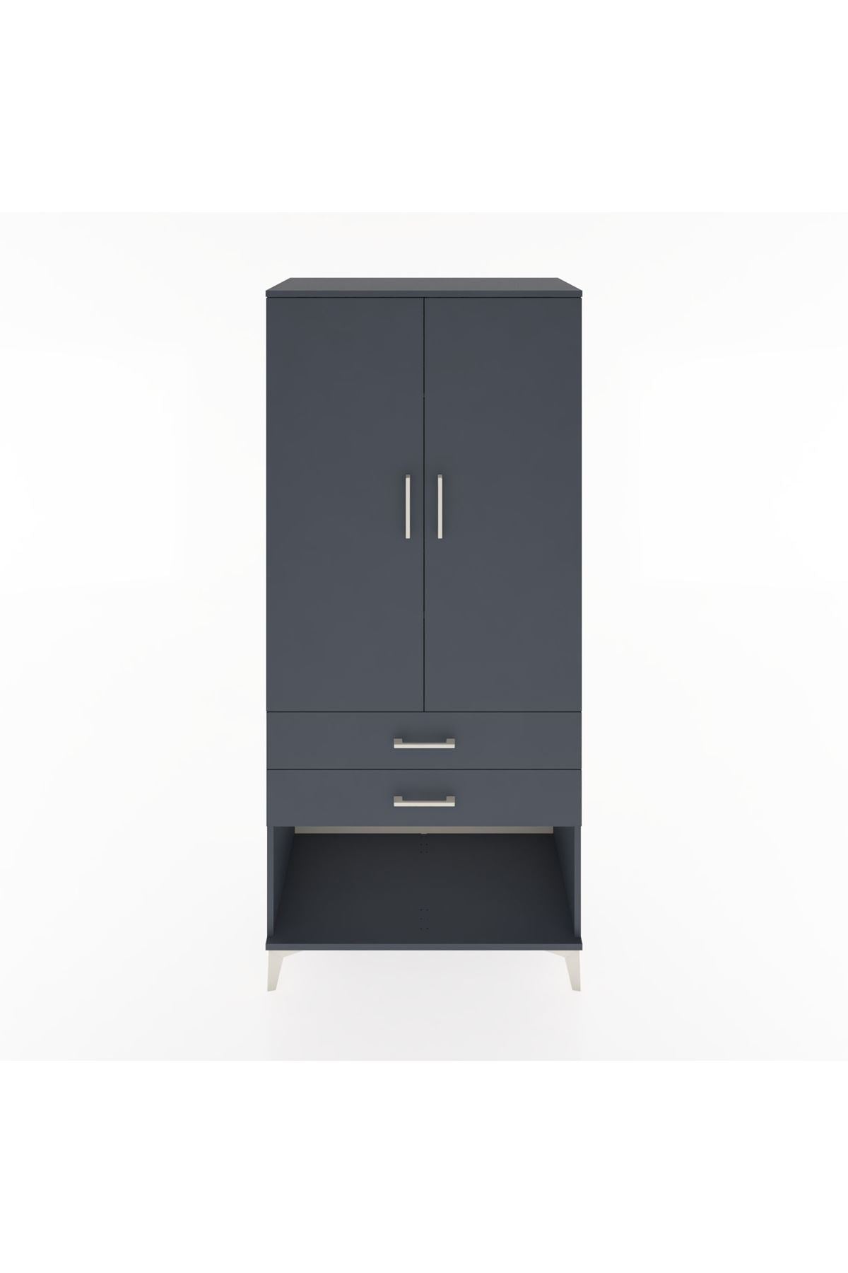 Hyperion Dolap 2 Raflı 2 Çekmeceli Tek Askılı 88x44x195 - S60M096V5B