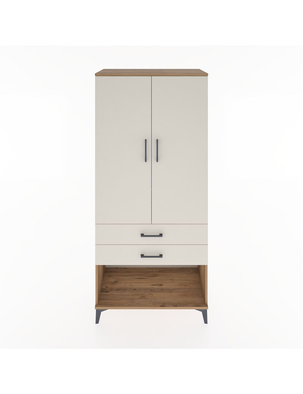 Hyperion Dolap 2 Raflı 2 Çekmeceli Tek Askılı 88x44x195 - S60M096V7B