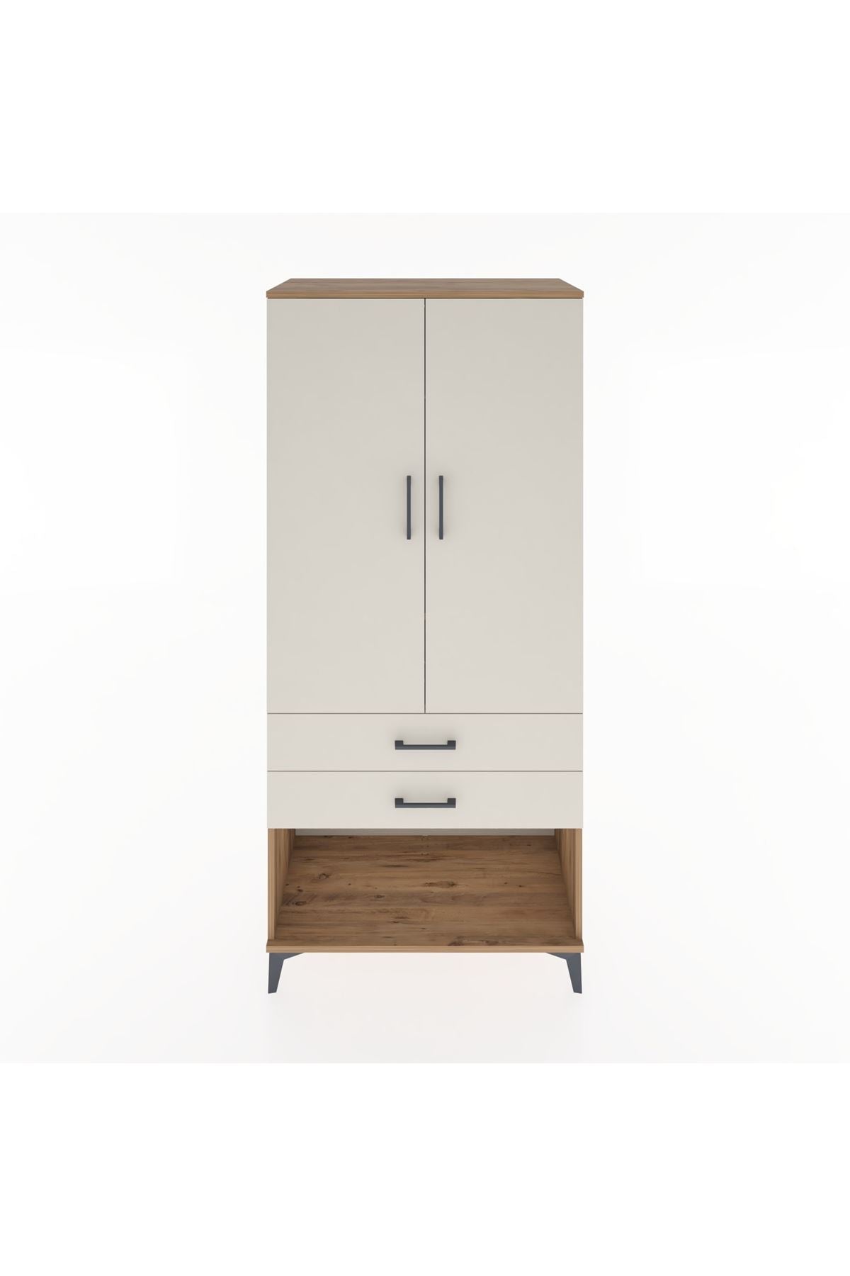 Hyperion Dolap 2 Raflı 2 Çekmeceli Tek Askılı 88x44x195 - S60M096V7B