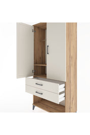 Hyperion Dolap 2 Raflı 2 Çekmeceli Tek Askılı 88x44x195 - S60M096V7B