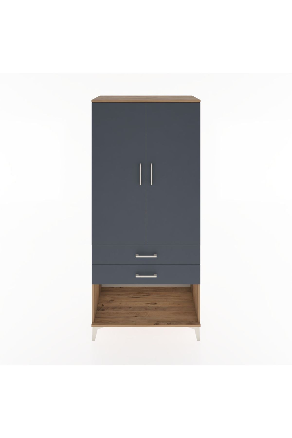 Hyperion Dolap 2 Raflı 2 Çekmeceli Tek Askılı 88x44x195 - S60M096V8B