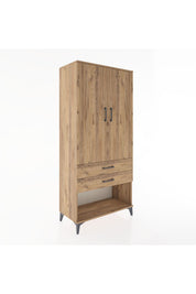 Hyperion Dolap 2 Raflı 2 Çekmeceli Tek Askılı 88x44x195 - S60M096V9B
