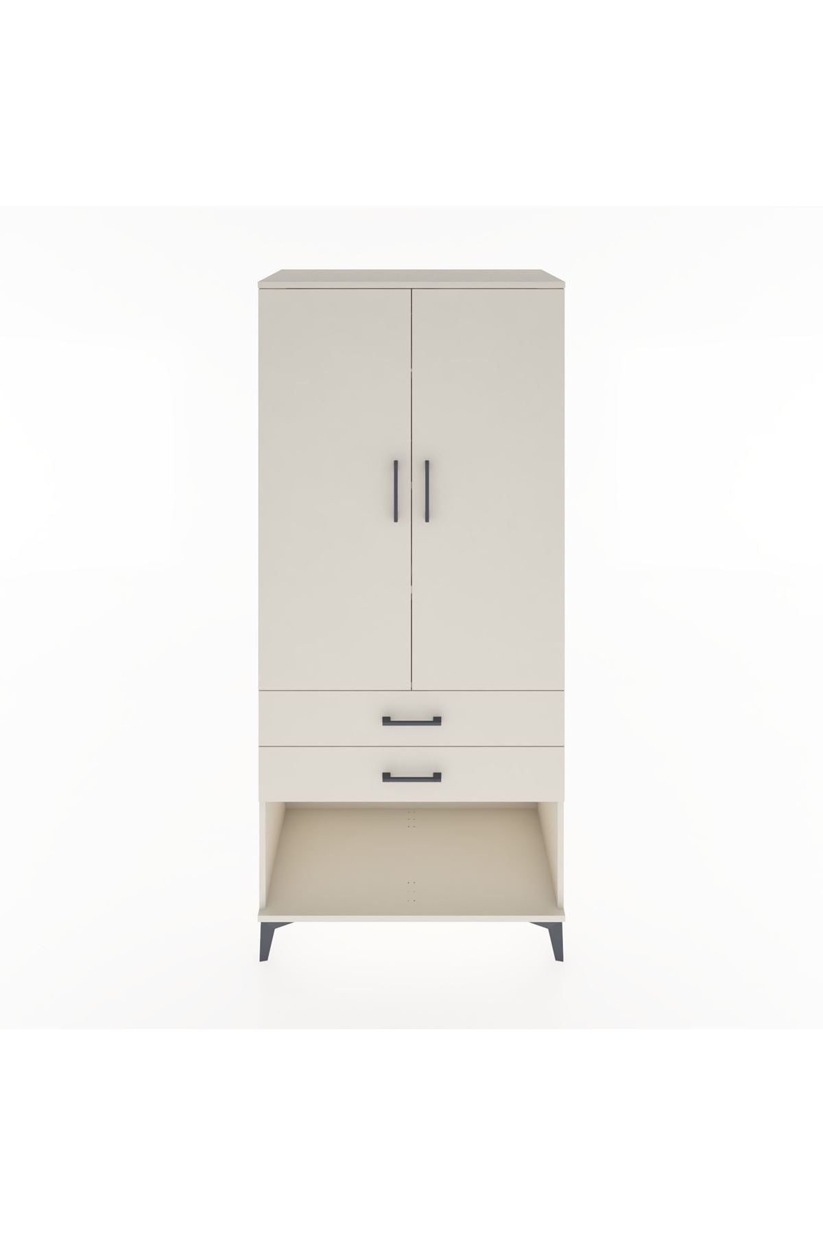 Hyperion Dolap 4 Raflı 2 Çekmeceli 2 Kapaklı 88x44x195 - S60M097V1B