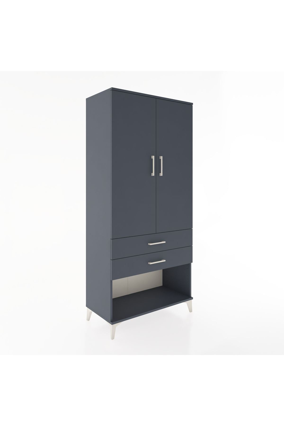 Hyperion Dolap 4 Raflı 2 Çekmeceli 2 Kapaklı 88x44x195 - S60M097V5B