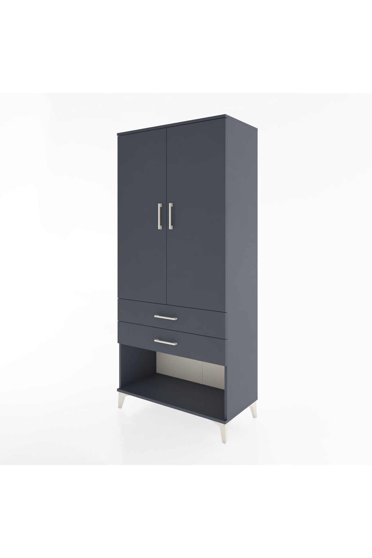 Hyperion Dolap 4 Raflı 2 Çekmeceli 2 Kapaklı 88x44x195 - S60M097V5B