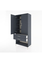 Hyperion Dolap 4 Raflı 2 Çekmeceli 2 Kapaklı 88x44x195 - S60M097V5B