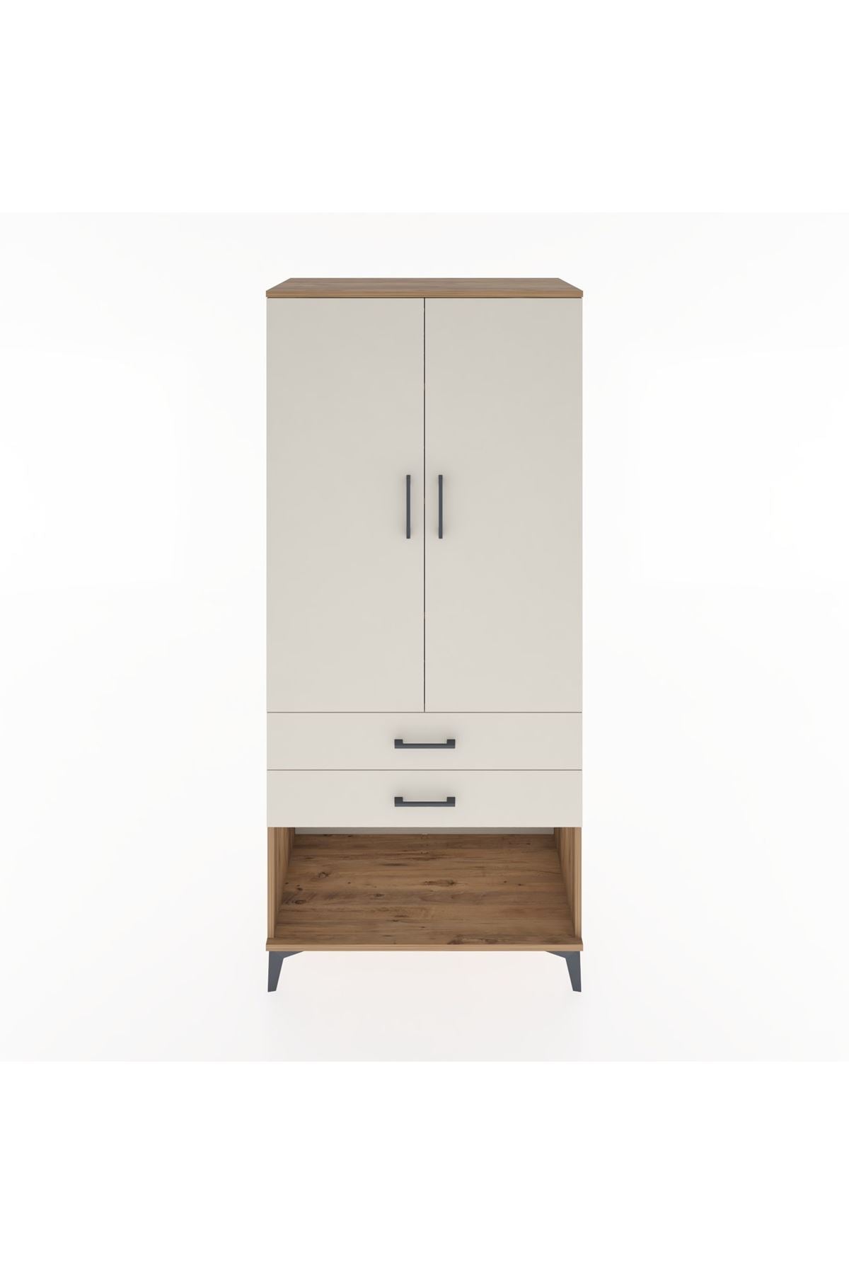 Hyperion Dolap 4 Raflı 2 Çekmeceli 2 Kapaklı 88x44x195 - S60M097V7B