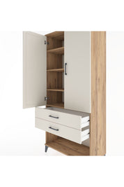 Hyperion Dolap 4 Raflı 2 Çekmeceli 2 Kapaklı 88x44x195 - S60M097V7B