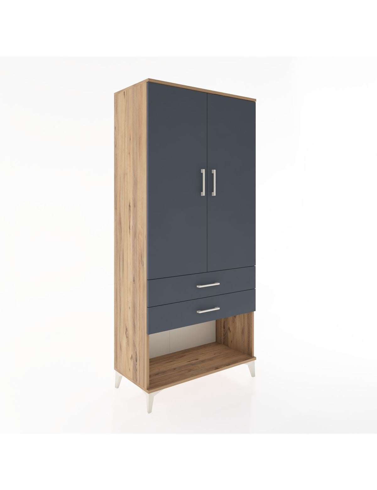 Hyperion Dolap 4 Raflı 2 Çekmeceli 2 Kapaklı 88x44x195 - S60M097V8B