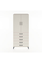 Hyperion Dolap Tek Raflı 5 Çekmeceli Tek Askılı 88x44x195 - S60M098V1B