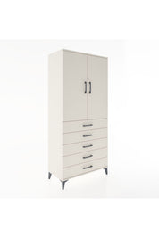 Hyperion Dolap Tek Raflı 5 Çekmeceli Tek Askılı 88x44x195 - S60M098V1B