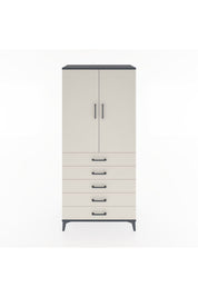 Hyperion Dolap Tek Raflı 5 Çekmeceli Tek Askılı 88x44x195 - S60M098V4B