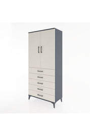 Hyperion Dolap Tek Raflı 5 Çekmeceli Tek Askılı 88x44x195 - S60M098V4B