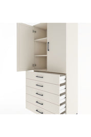 Hyperion Dolap 3 Raflı 5 Çekmeceli 2 Kapaklı 88x44x195 - S60M099V1B