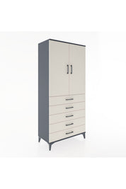 Hyperion Dolap 3 Raflı 5 Çekmeceli 2 Kapaklı 88x44x195 - S60M099V4B