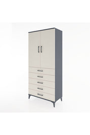 Hyperion Dolap 3 Raflı 5 Çekmeceli 2 Kapaklı 88x44x195 - S60M099V4B