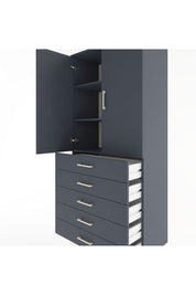 Hyperion Dolap 3 Raflı 5 Çekmeceli 2 Kapaklı 88x44x195 - S60M099V5B