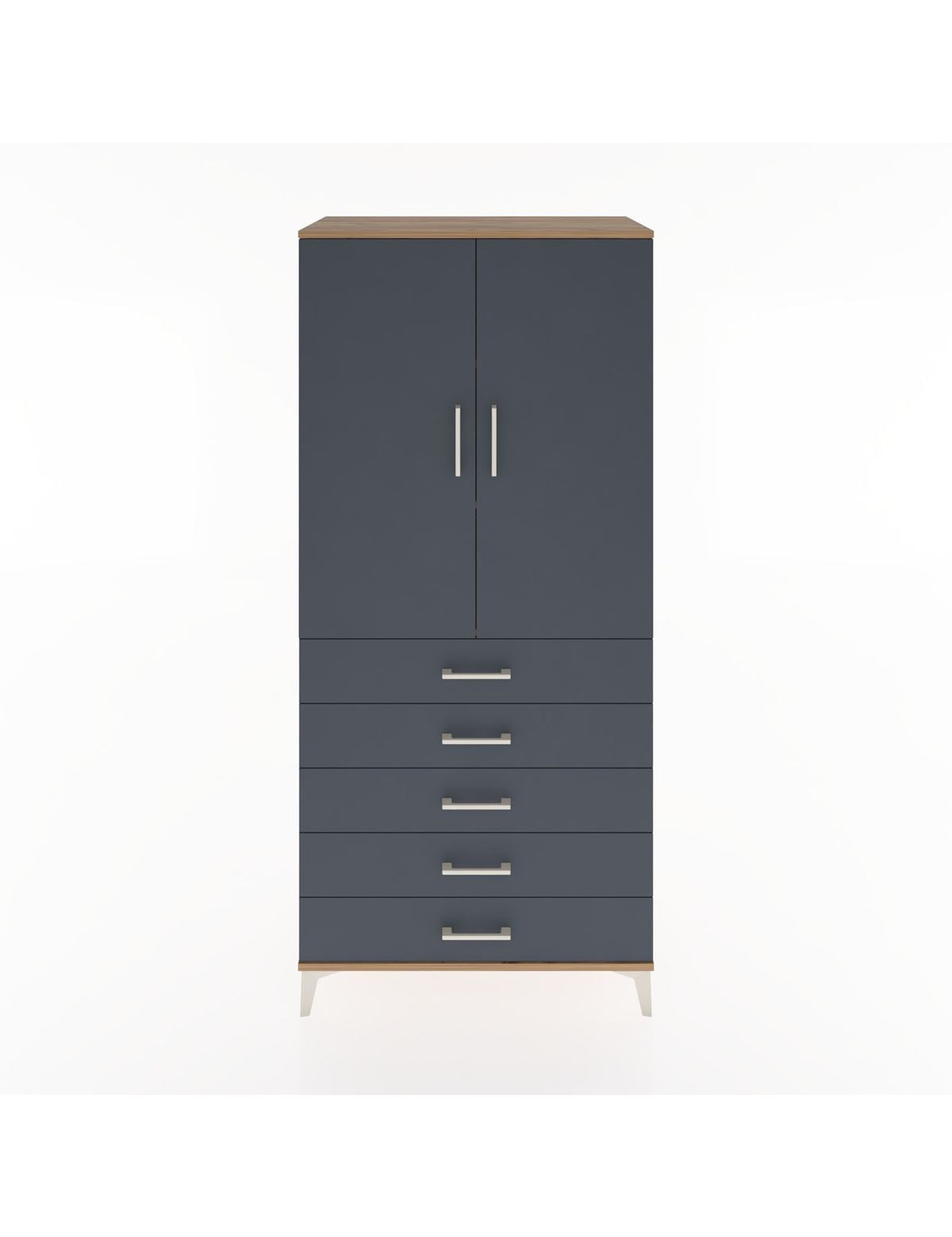 Hyperion Dolap 3 Raflı 5 Çekmeceli 2 Kapaklı 88x44x195 - S60M099V8B