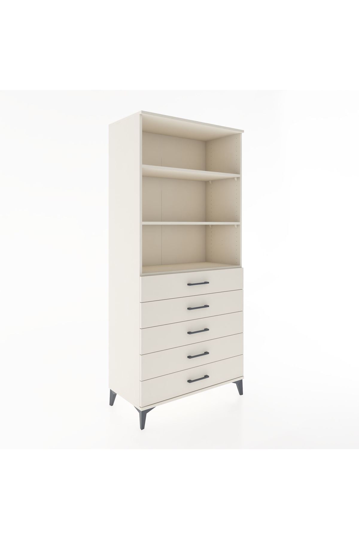 Hyperion Dolap 3 Raflı 5 Çekmeceli 88x44x195 - S60M100V1B