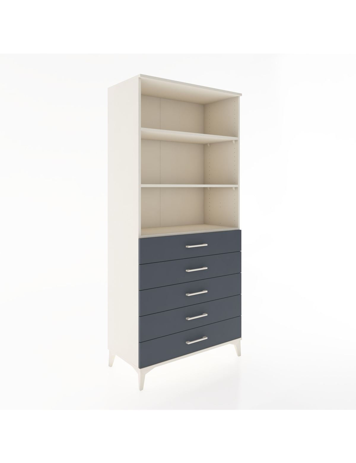 Hyperion Dolap 3 Raflı 5 Çekmeceli 88x44x195 - S60M100V2B