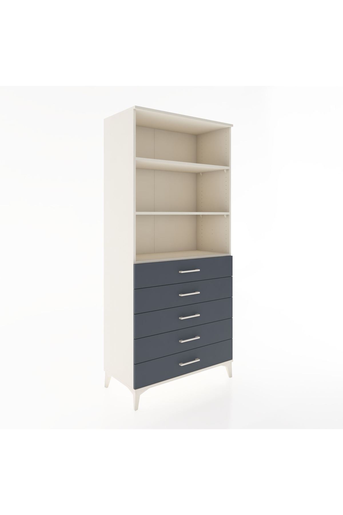 Hyperion Dolap 3 Raflı 5 Çekmeceli 88x44x195 - S60M100V2B