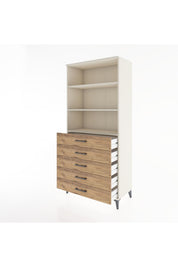 Hyperion Dolap 3 Raflı 5 Çekmeceli 88x44x195 - S60M100V3B