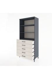 Hyperion Dolap 3 Raflı 5 Çekmeceli 88x44x195 - S60M100V4B