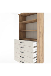 Hyperion Dolap 3 Raflı 5 Çekmeceli 88x44x195 - S60M100V7B
